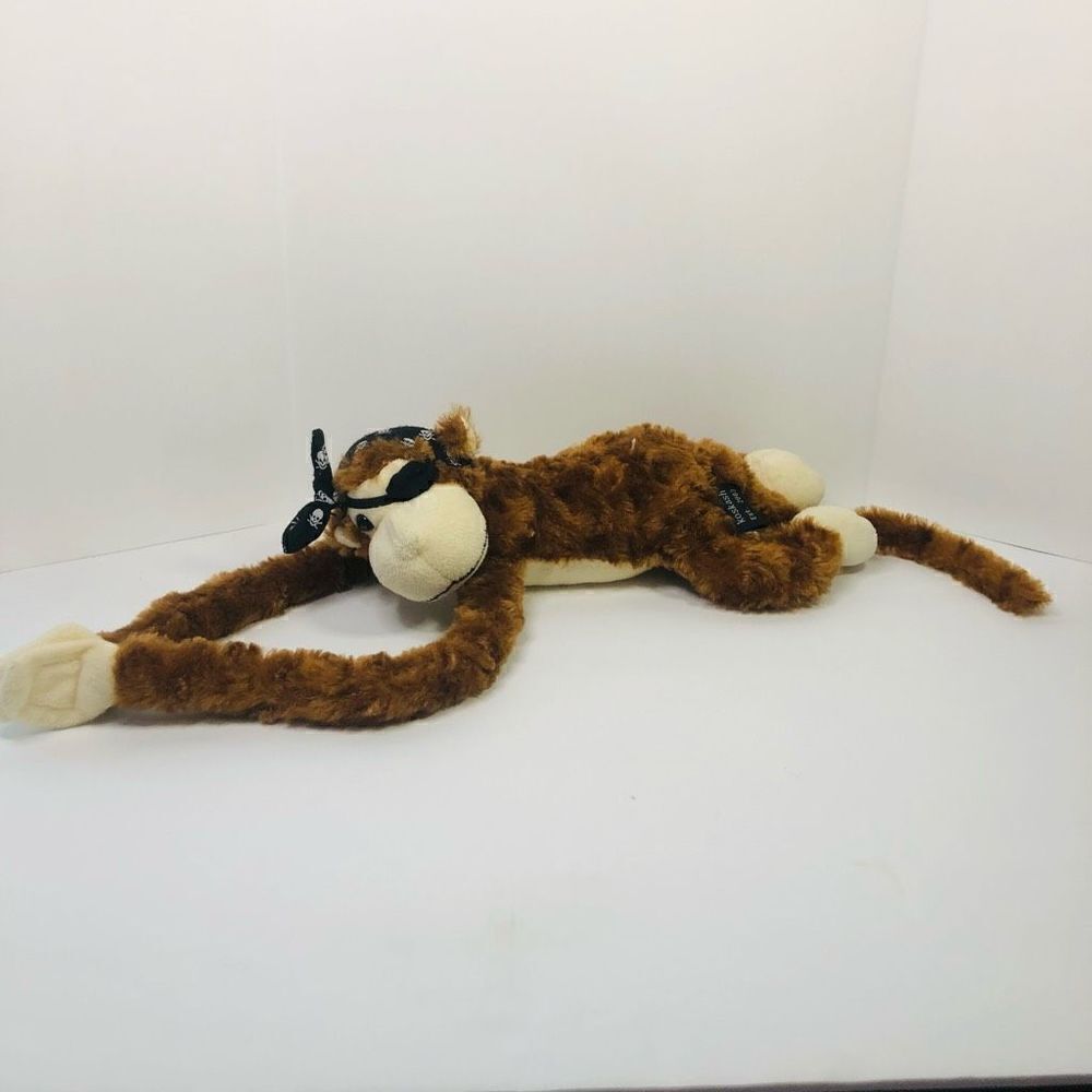 2003 koskash‎ monkey pirate hanging attachable hands plush brown